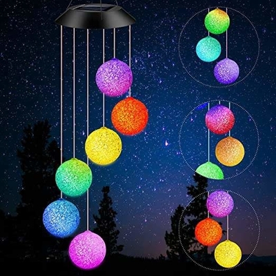 Quà tặng Bluetooth Năng lượng mặt trời Bóng đèn Led Gió Chuông Mẹ Trang trí Pin Nguồn