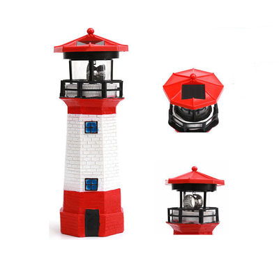 RoHS Solar Gift Light LED Resin Solar Lighthouse with Rotcon Beacon