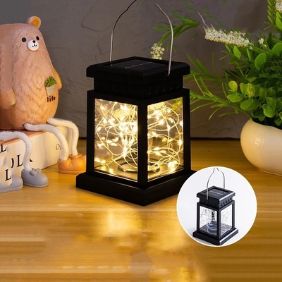 Treo đèn lồng Đèn hoa trang trí ngoài trời không thấm nước Vòng hoa cổ tích Vườn năng lượng mặt trời Sân vườn Đèn cung điện