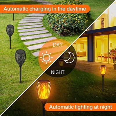12LED 33LED Đèn pin năng lượng mặt trời nhấp nháy ngoài trời Đèn LED năng lượng mặt trời không thấm nước