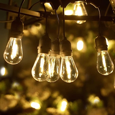 Đèn LED dây ngoài trời với bóng đèn chống vỡ Vườn treo đèn sân sau
