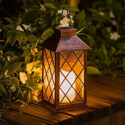 Vườn ngoài trời Đèn LED treo năng lượng mặt trời Đèn dây nhấp nháy Đèn nến