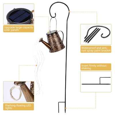 Ấm đun nước năng lượng mặt trời 2700K Ánh sáng chuỗi cảnh quan sân vườn rỗng