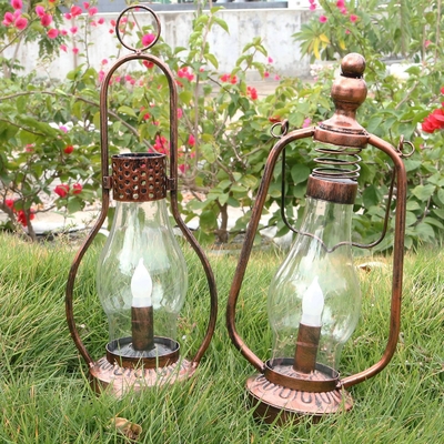 Đèn LED sân vườn năng lượng mặt trời chống nước IPX6 Cắm trại treo đèn dầu