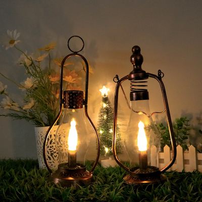 Đèn LED sân vườn năng lượng mặt trời chống nước IPX6 Cắm trại treo đèn dầu