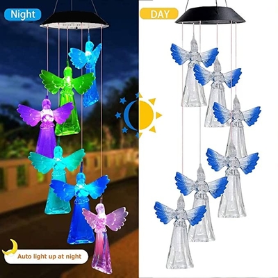 Chuông gió năng lượng mặt trời 60lm Thay đổi màu ánh sáng 2700K Trắng ấm mềm