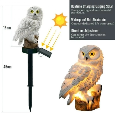 Đèn LED sân vườn chạy bằng năng lượng mặt trời không thấm nước Cú trang trí bãi cỏ động vật Giáng sinh độc đáo