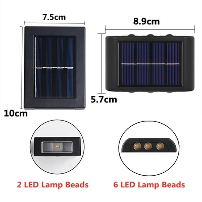 WINXU IP65 Đèn Led năng lượng mặt trời chống thấm nước Ban công ngoài trời Đèn tường trang trí