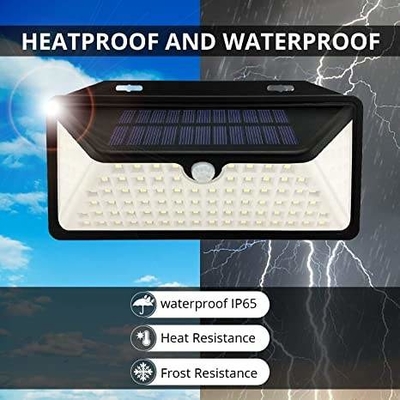 Cảm biến chuyển động 240V Đèn LED chiếu sáng bằng năng lượng mặt trời Đèn tường không dây bên ngoài an ninh