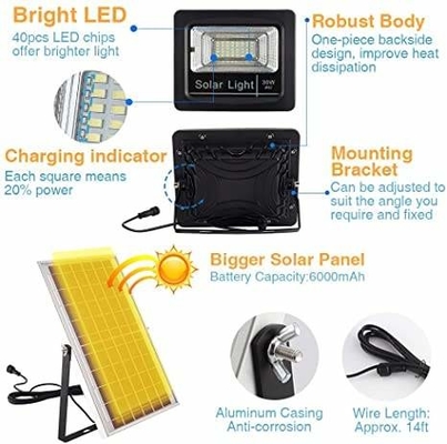 Đèn LED ngoài trời 40w năng lượng mặt trời lũ lụt Kênh nhà để xe Đèn đường năng lượng mặt trời với điều khiển từ xa