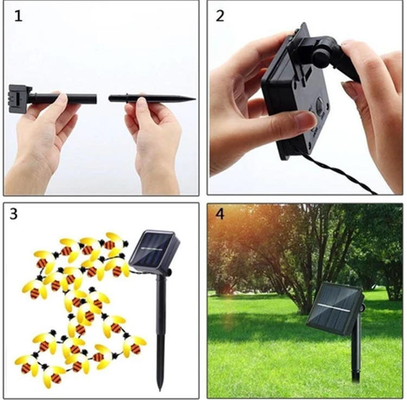 Đèn dây LED chạy bằng năng lượng mặt trời ngoài trời Bee Fairy Đèn năng lượng mặt trời 5M / 9M