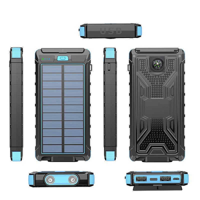 Đèn LED điện thoại di động không thấm nước Ngân hàng năng lượng mặt trời 10000mah 280g