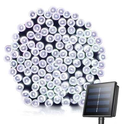 Lễ hội 100LED Đèn LED chạy bằng năng lượng mặt trời ngoài trời 2Volt để trang trí Giáng sinh