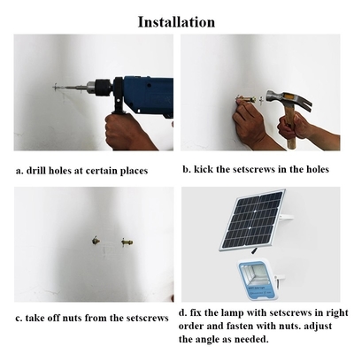 Hệ thống sạc và xả năng lượng mặt trời 150W Giám sát Đèn LED năng lượng mặt trời