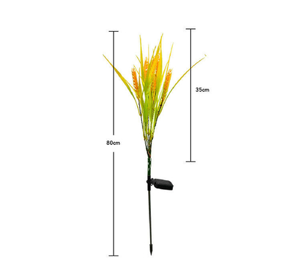 Lúa mì năng lượng mặt trời IP65 Sân vườn không thấm nước Ánh sáng ngoài trời Trang trí lối đi trên sân cỏ
