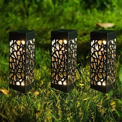 Đèn LED cảnh quan năng lượng mặt trời rỗng Đèn sân vườn ngoài trời IP65 6000K