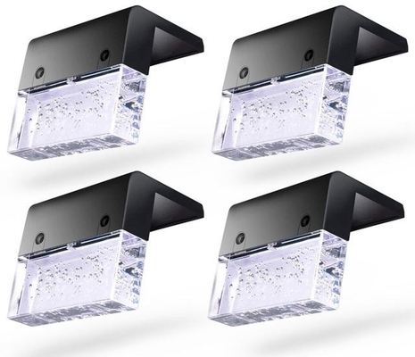 IP65 Đèn sàn năng lượng mặt trời màu trắng ấm áp ngoài trời Hàng rào cầu thang 2700K Đèn sàn dẫn năng lượng mặt trời được cung cấp năng lượng mặt trời