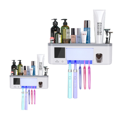 Giá đỡ bàn chải đánh răng ABS Uv Dụng cụ làm sạch kem đánh răng Giá lưu trữ đa chức năng Giá sạc USB
