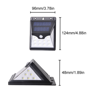 Cảm biến chuyển động thông minh Đèn tường LED sử dụng năng lượng mặt trời 22 LED ABS 3.7V