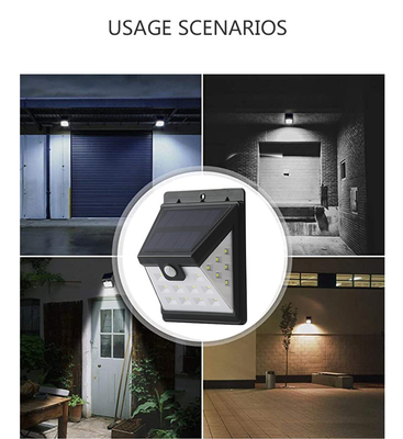 Cảm biến chuyển động thông minh Đèn tường LED sử dụng năng lượng mặt trời 22 LED ABS 3.7V