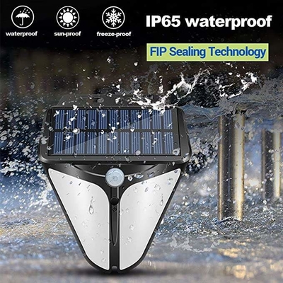 Sân vườn IP65 Đèn LED chiếu sáng năng lượng mặt trời Đèn tường thông minh Cảm ứng cơ thể con người Ánh sáng mắt đại bàng 6000K