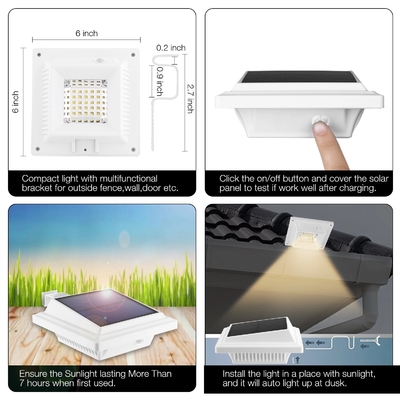 WINXU Solar BoundarySolar LED Wall Light Aluminium 40 LED Đèn năng lượng mặt trời gắn tường ngoài trời