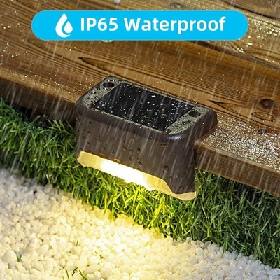 Màu trắng ấm áp SMD Đèn chiếu sáng năng lượng mặt trời Đèn chiếu sáng cầu thang Chống thấm nước Đèn chiếu sáng mặt trời 10LM