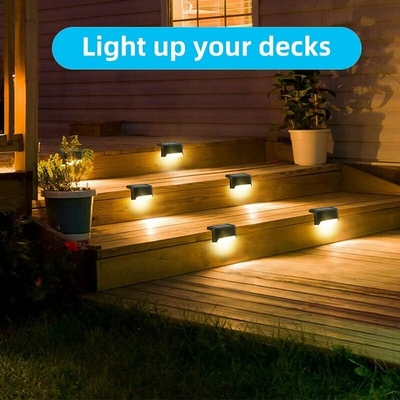 Màu trắng ấm áp SMD Đèn chiếu sáng năng lượng mặt trời Đèn chiếu sáng cầu thang Chống thấm nước Đèn chiếu sáng mặt trời 10LM