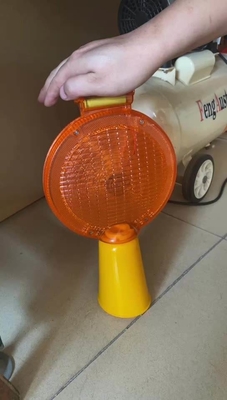 360g An ninh Cảnh báo giao thông năng lượng mặt trời Ánh sáng Đỏ Vàng 41 * 39 * 41cm