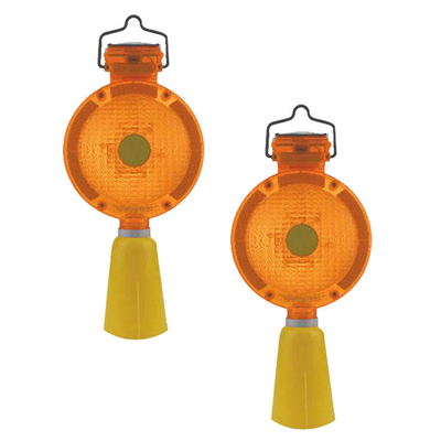 360g An ninh Cảnh báo giao thông năng lượng mặt trời Ánh sáng Đỏ Vàng 41 * 39 * 41cm