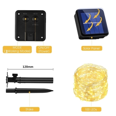 Đèn sân vườn LED năng lượng mặt trời phong cách hiện đại IP65 Đèn lễ hội ngoài trời chống nước