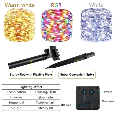 Đèn sân vườn LED năng lượng mặt trời phong cách hiện đại IP65 Đèn lễ hội ngoài trời chống nước