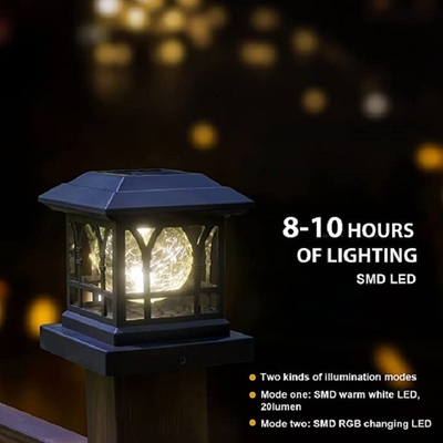Courtyard Solar Powered Pillar Light Đèn đường trang trí 3w