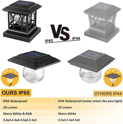 Courtyard Solar Powered Pillar Light Đèn đường trang trí 3w