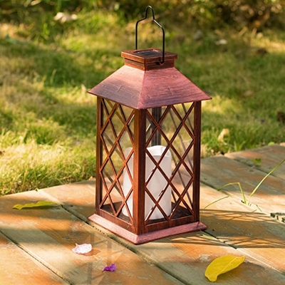 Đèn treo sân vườn LED năng lượng mặt trời 3500K với nến nhấp nháy