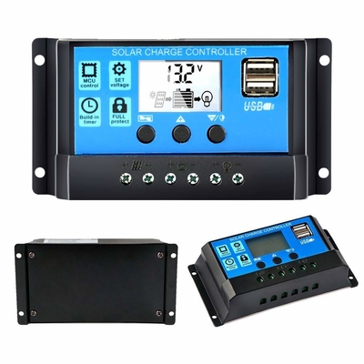 Màn hình LCD Bộ điều khiển năng lượng mặt trời Bộ điều chỉnh 12V / 24V 60A 50A 40A 30A 20A 10A PWM USB 5V
