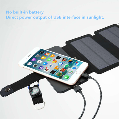 Bảng điều khiển năng lượng mặt trời có thể gập lại 10W Thiết bị đầu ra USB 5V 2.1A cho điện thoại thông minh